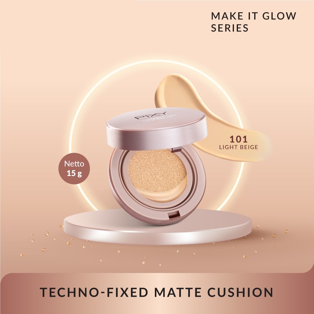 Pixy Make It Glow Techno Fixed Matte Cushion | Foundation Cair BY AILIN