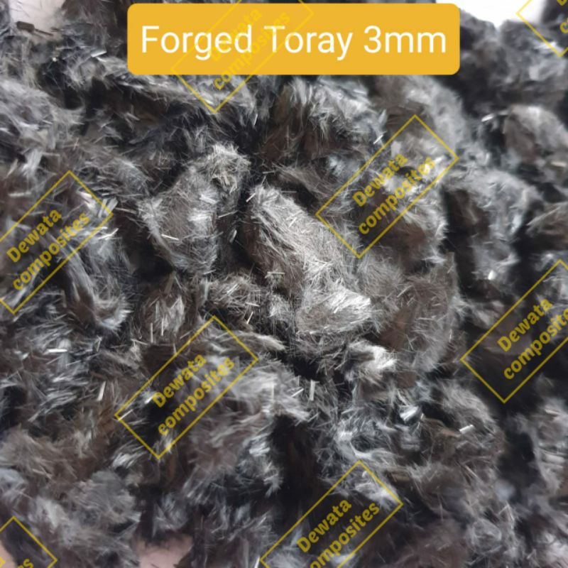FORGED TORAY 3mm Serat Forged Carbon karbon fiber febric chopped strand short carbon fiber