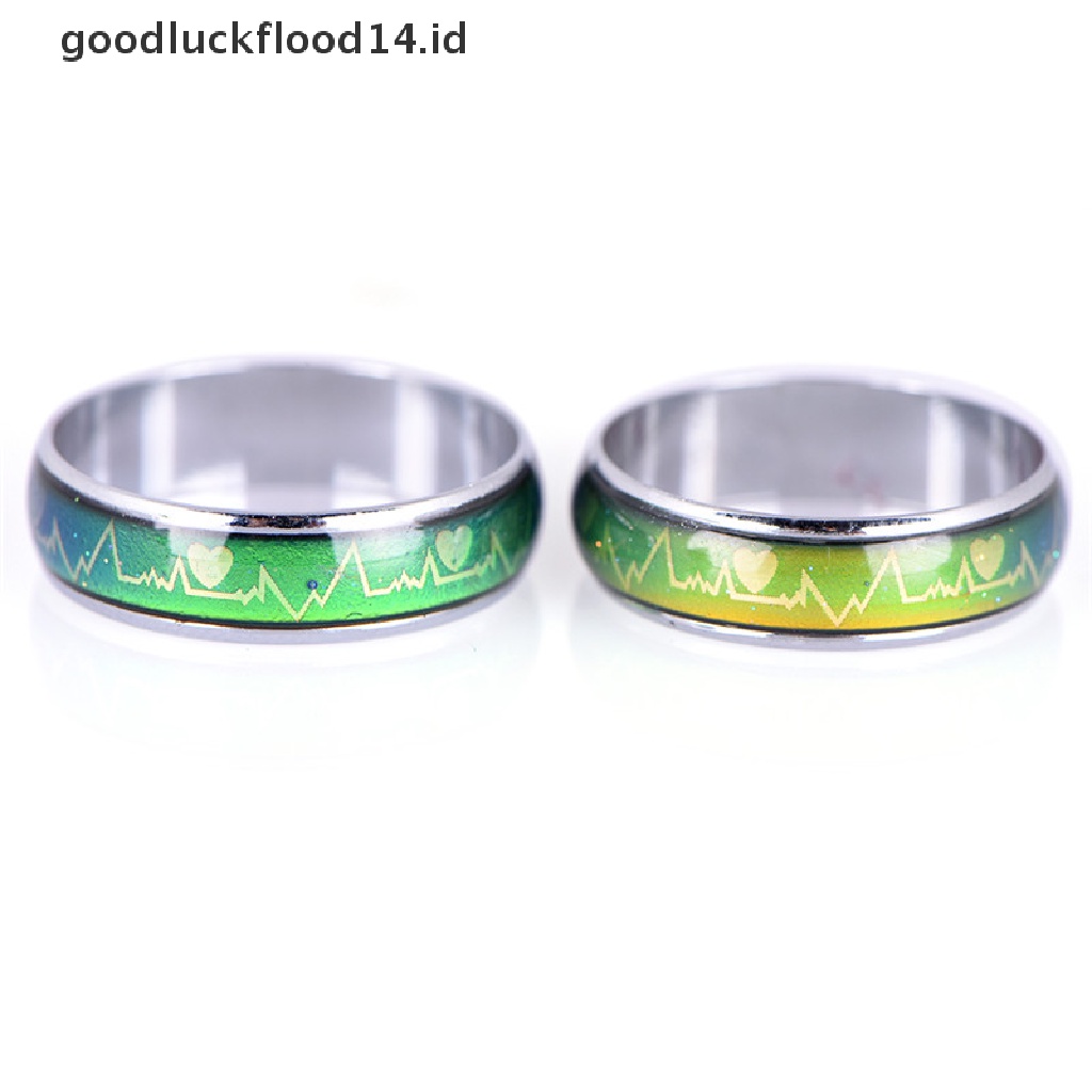 [OOID] Fashion Titanium Steel Mood Rings Temperature Emotion Feeling Engagement Rings ID