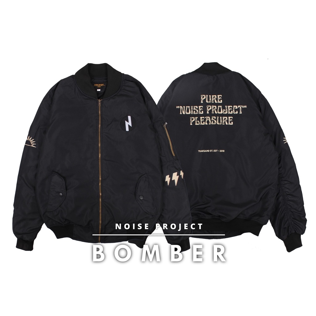 Jaket Bomber NOISE / Jaket Bomber Pria / Jaket Bomber Wanita Available M L XL Casual Good Brand Quality (Fulltag) Realpict