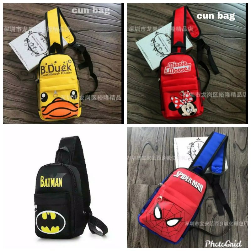 tas slempang spiderman anak