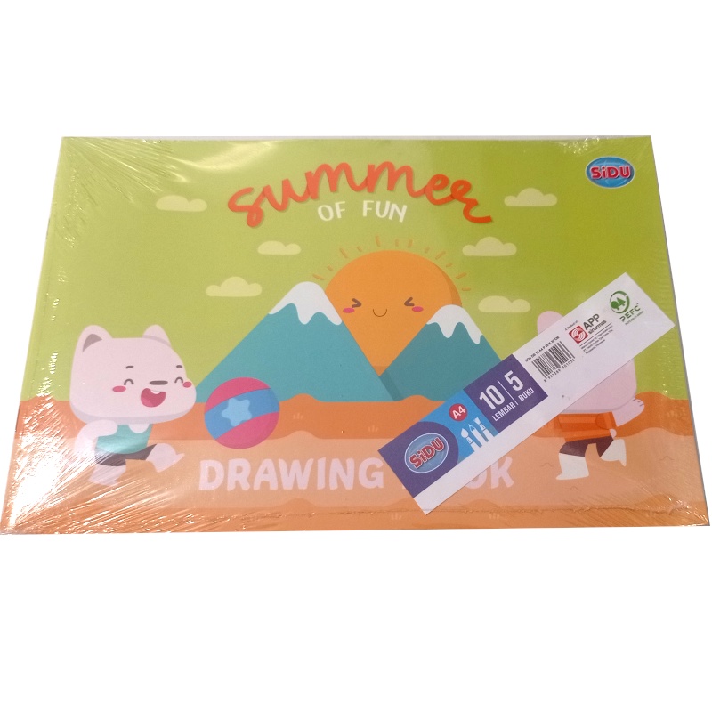 Buku Gambar Kecil / tanggung / A4 / Drawing book A4 Sidu isi 5 buku