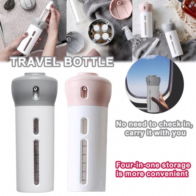 Smart Travel Bottle Set 4in1 Toiletries Dispenser Soap Kit