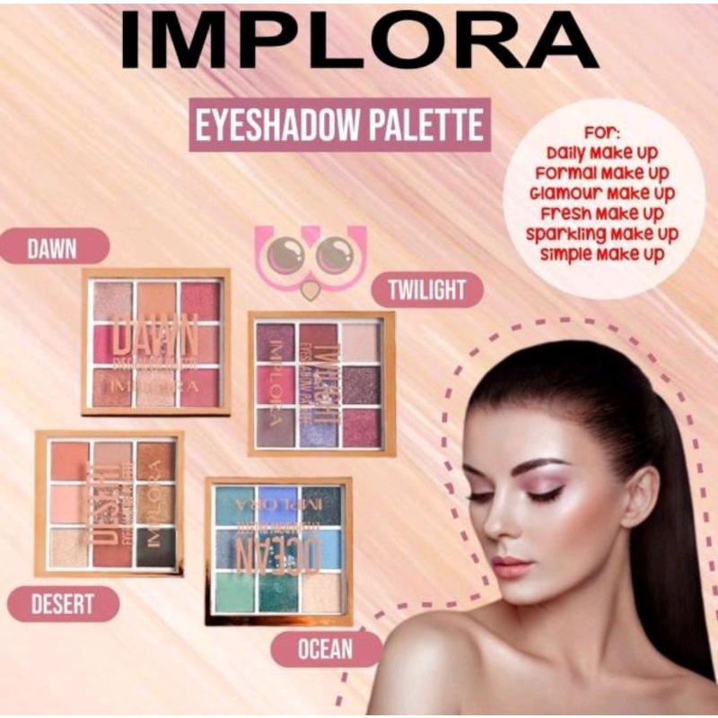 Implora Eyeshadow Palette 9warna