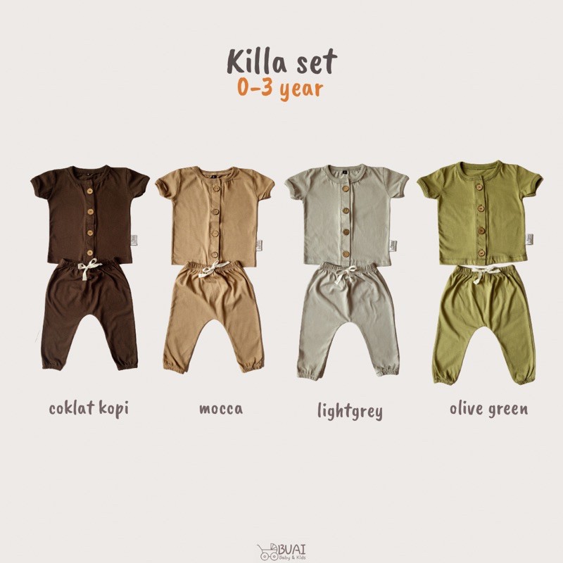 BUAI - KILLA SET PANJANG / Setelan Baju Anak / Baju Bayi