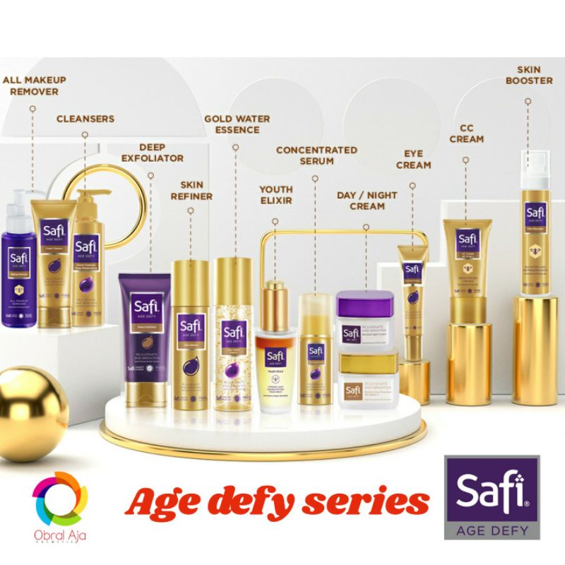 ☆ HARGA HEBOH BOSKU ☆ Safi Age Defy Series | Day Night 25 40g | Gold Water 30 100 | Youth Elixir | Serum Essence