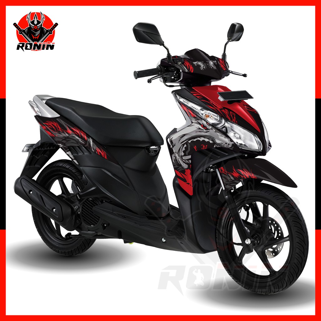 Jual Sticker Decal Full Body Vario Techno 110 V1 Motif Wolf RED Indonesia Shopee Indonesia