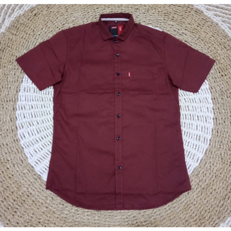 kemeja polos pendek laris kemeja casual lengan pendek bahan katun adem