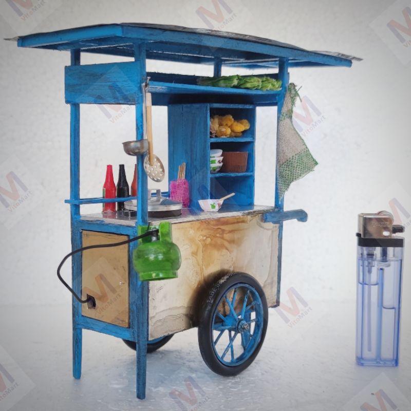 Miniatur Gerobak MIE AYAM 1/12 Scale Handmade