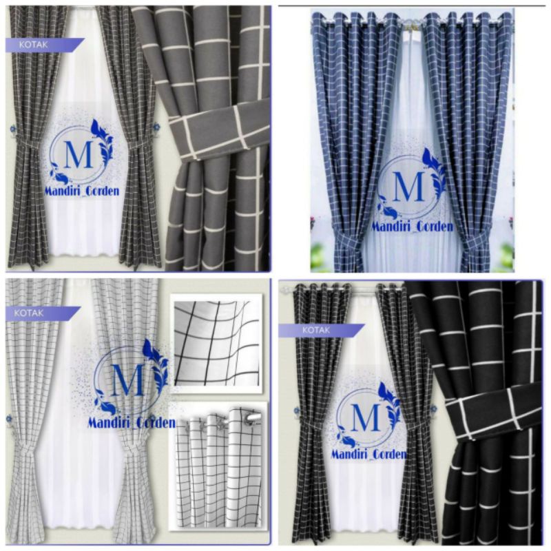 Gorden pintu kotak kotak gorden pintu kotak hitam putih gorden jendela kotak kotak hitam putih tirai