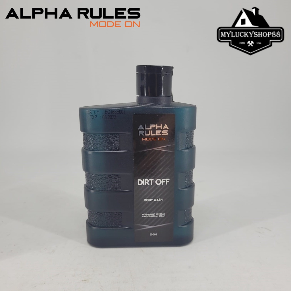 Alpha Rules Dirt Off Body Wash Alpharules Sabun Mandi Pria 250 ml