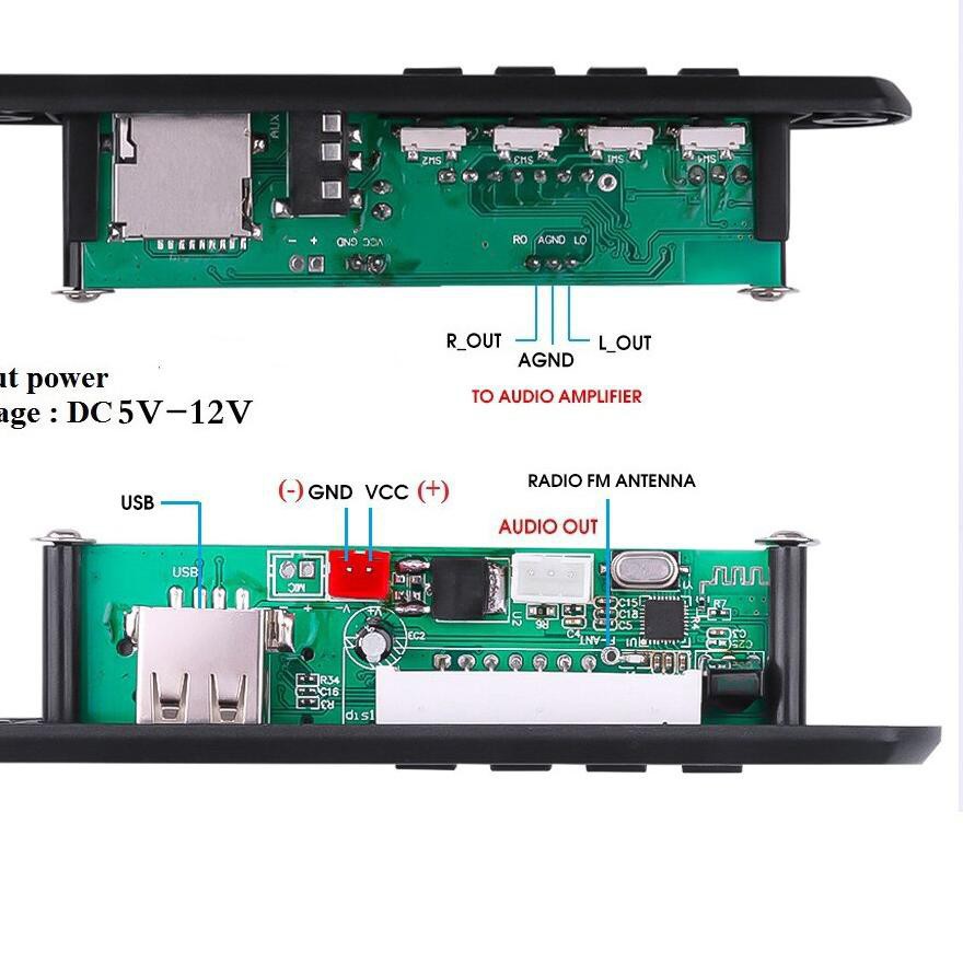 Modul MP3 WMA Wireless Bluetooth USB FM player