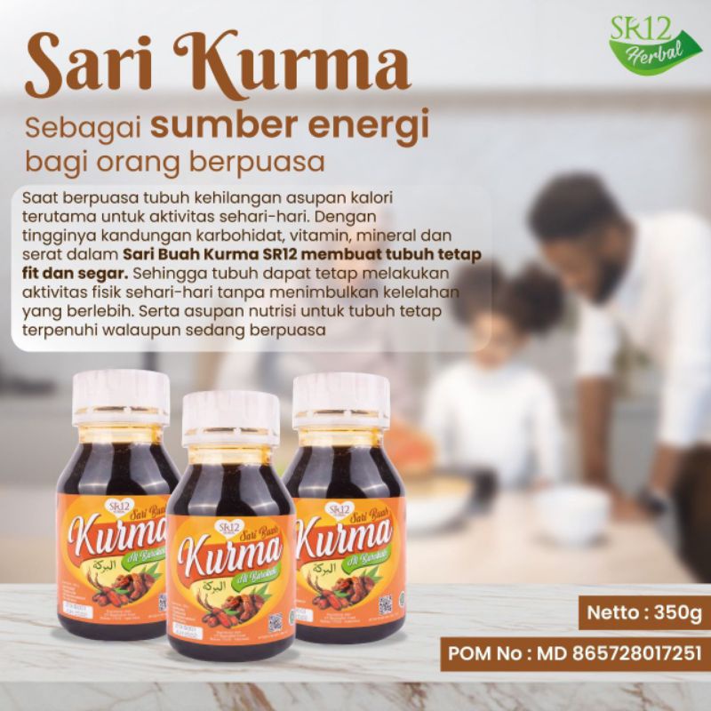 SR12 Sari Buah Kurma 350gr Herbal Meningkatkan Imunitas Tubuh BPOM