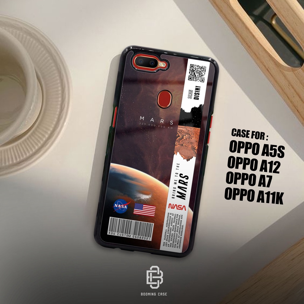 Casing Oppo A5S / A7 / A12 / A11K Hardcase 2D Glossy Case Motif NASA MOON
