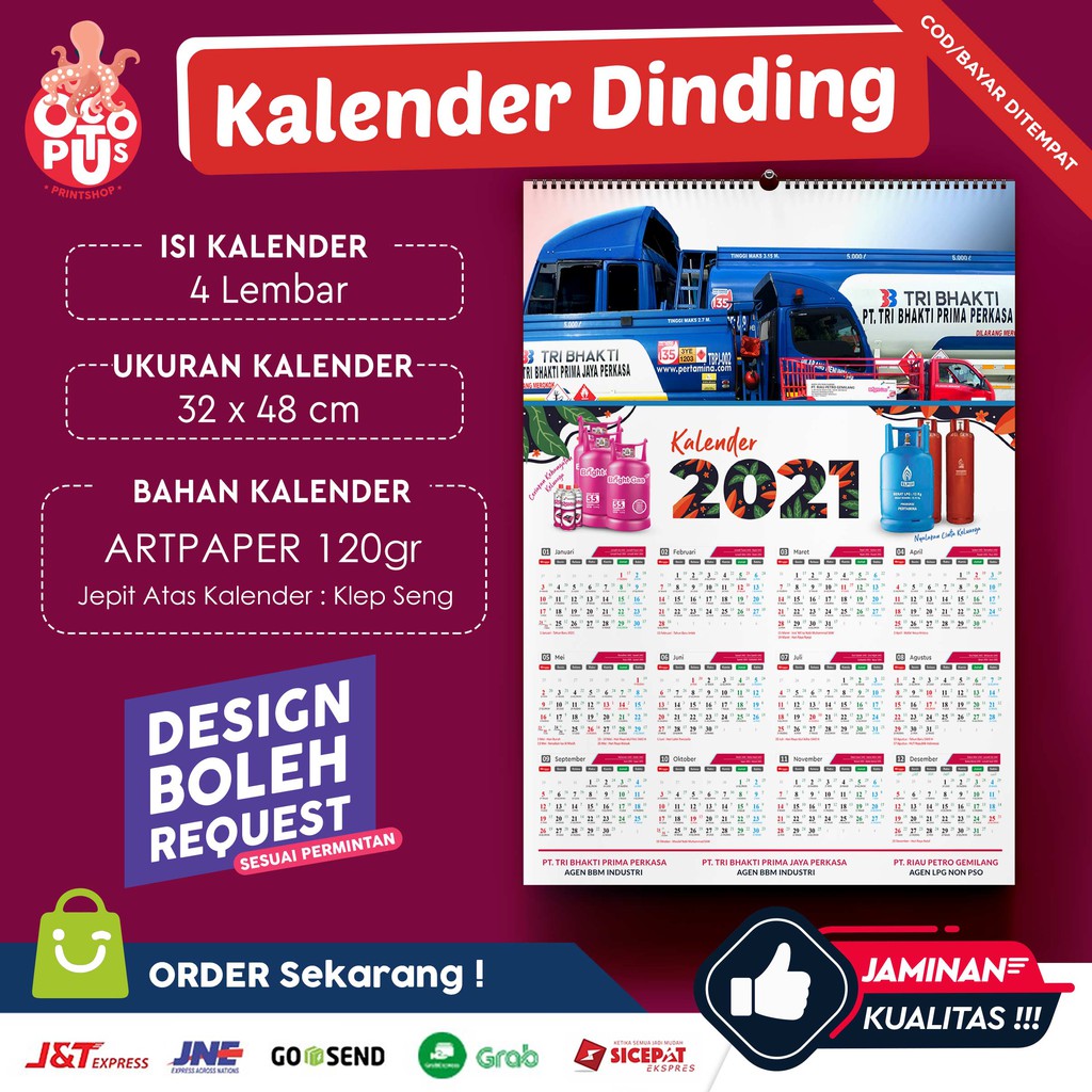 

Kalender Dinding 4 LEMBAR/Kalender Custom/Kalender Murah 2025