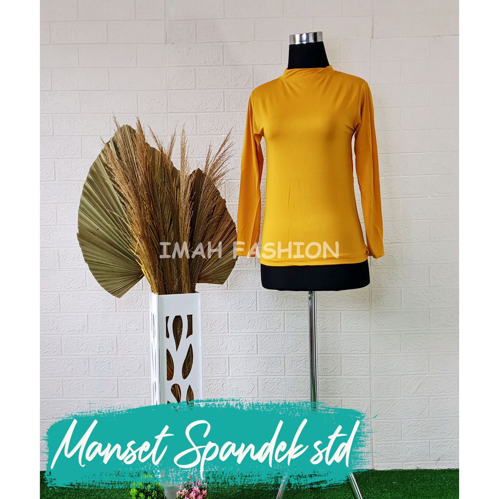 BAJU ATASAN WANITA POLOS BAHAN SPANDEK MANSET BAJU SPANDEK LENGAN PANJANG MURAH BISA COD