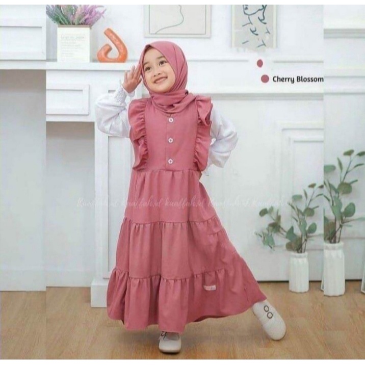 Gamis anak perempuan / GAMIS AQILAH /Baju muslim anak terlaris / Gamis anak Size XS S M L XL