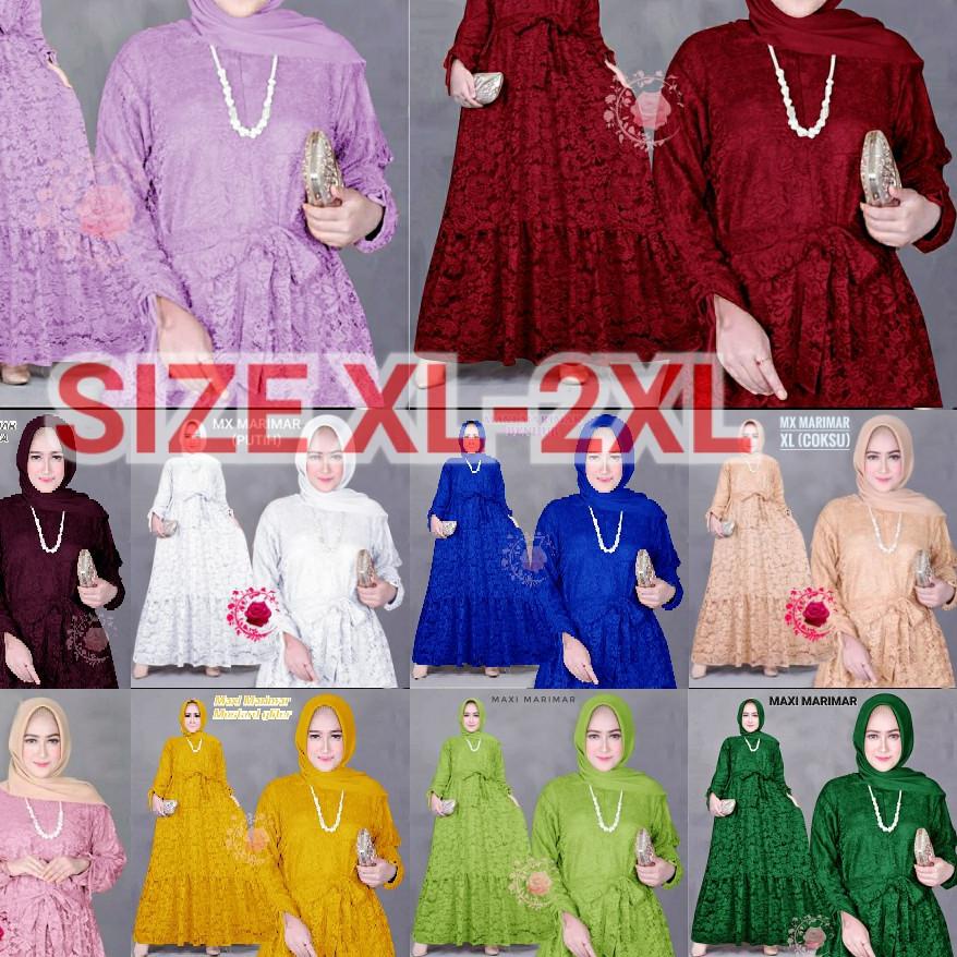 ♚ MX MARIMAR XL & 2XL/ MAXI BRUKAT WANITA/ MAXI JUMBO/ GAMIS BRUKAT WANITA FASHION MUSLIM/ GAMIS TER