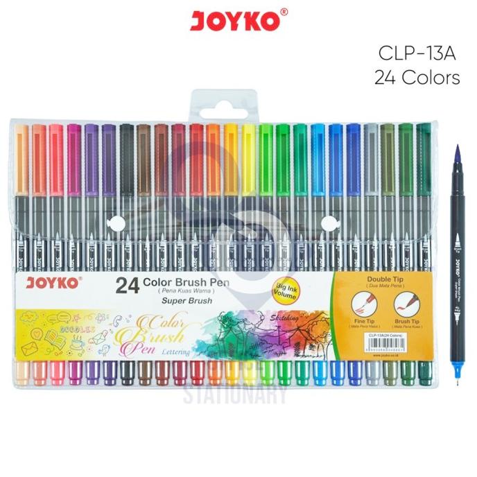 

[[COD]] Joyko Color Brush Pen Double Tip Dua Mata Pena Kuas 24 Warna CLP-13A BERGARANSI Kode 431