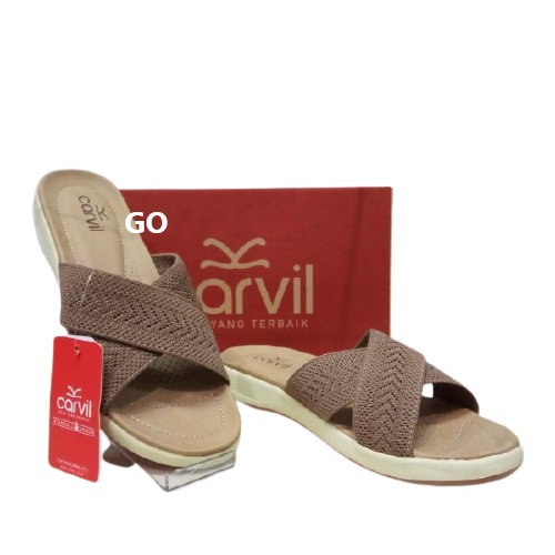 gof CARVIL KNITIA 02 L Sandal Slide Perempuan Dewasa Sandal Selop Anti Slip Murah Original