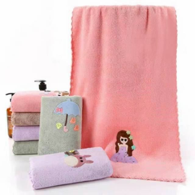 Handuk Micro Halus Kecil Handuk Micro baby 35x75 Handuk bayi karakter Handuk bayi kecil kimono