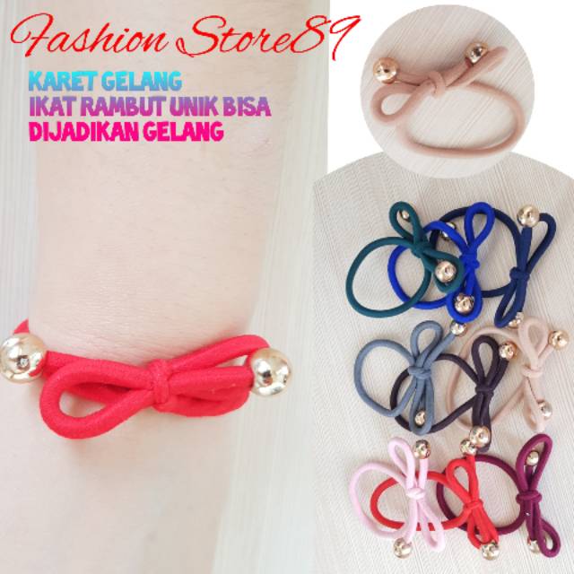 New ikat rambut fashion gelang import bahan halus dan nyaman dipakai ready siap kirim