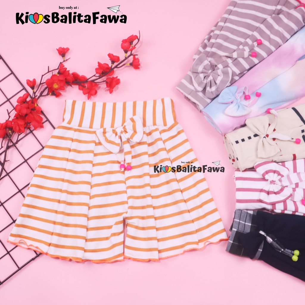 Rok Celana Motif Size 3-4 Tahun / Bawahan Anak Perempuan Motif Batik Salur Bunga Abstrak Murah