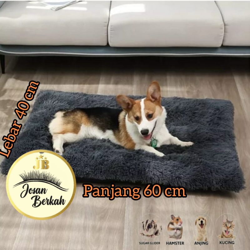 tempat tidur kucing/anjing bulu rasfur super lembut dan halus