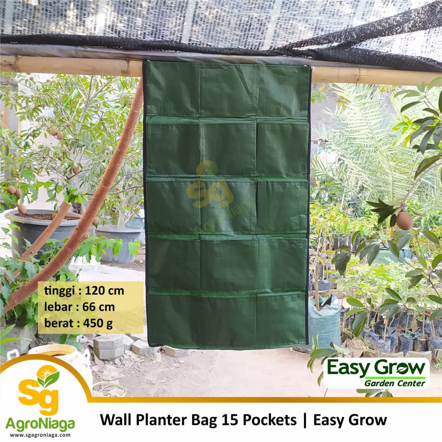 Wall Planter Bag 15 Pockets Easy Grow Vertical Garden