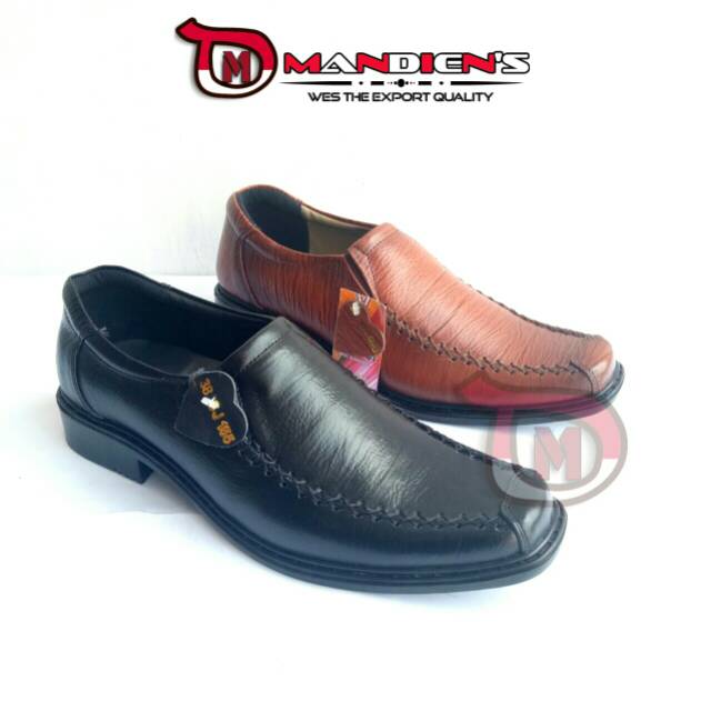 MANDIENS SJ155KY Sepatu Kulit Pantofel Pria Original MEDALI Export Quality