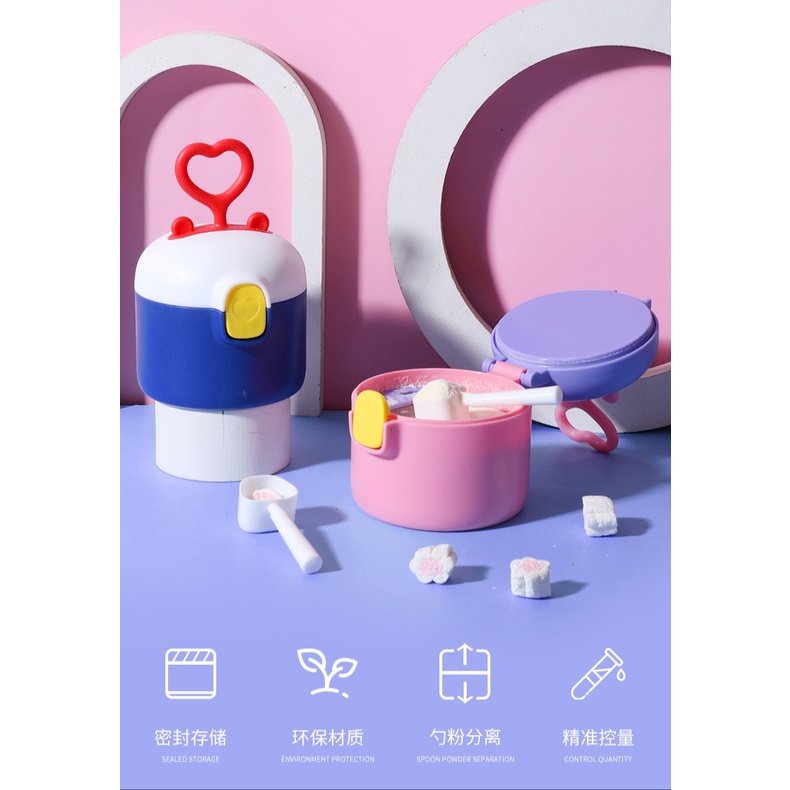 (Pimenova) MODEL bulat Tempat Susu Bubuk Formula Bayi / Tempat Susu Formula Milk Powder FREE BUBBLE WRAP