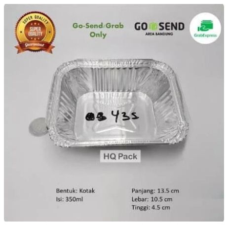Alumunium Foil Cup Kotak P435/BX2551