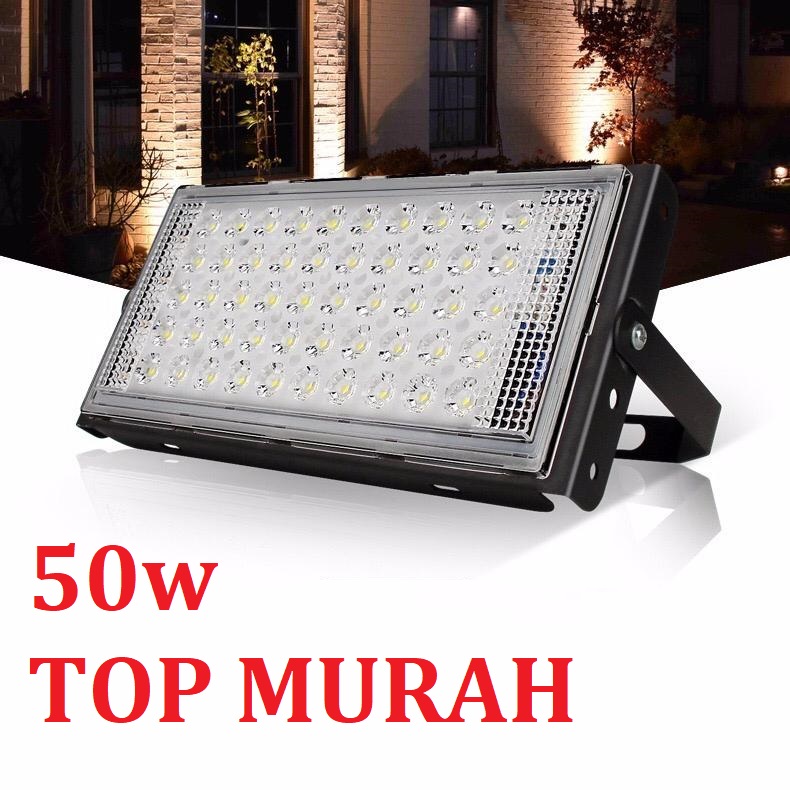 LAMPU SOROT / TEMBAK LED SLIM 50 WATT / 50W RGB LED FLOODLIGHT50 WATT AC 220V kap sorot