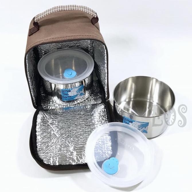 WADAH BEKAL RANTANG STAINLESS ZEBRA LUNCH BOX 12CM S-2 110430 (00230.00111) ORIGINAL