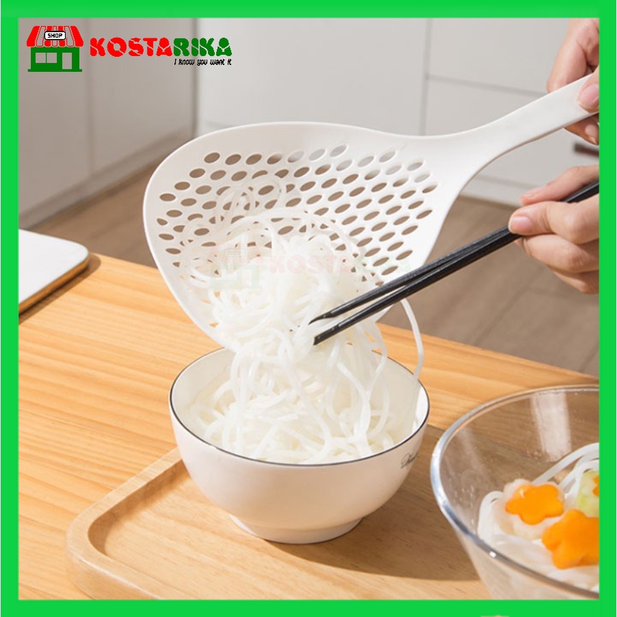 KOSTARIKA Sendok Saringan Mie Spagetti / Sendok Tirisan Dapur Serbaguna / Saringan Dapur Anti Panas