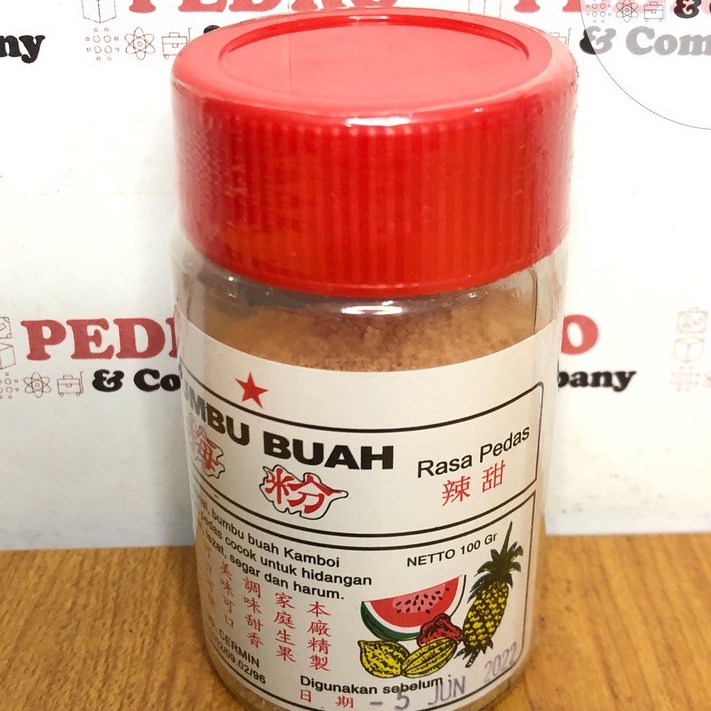 [HALAL] Bumbu Buah Cap Cermin / Panda / Elang 100gr Bumbu Rujak Pedas / Manis Kiamboi