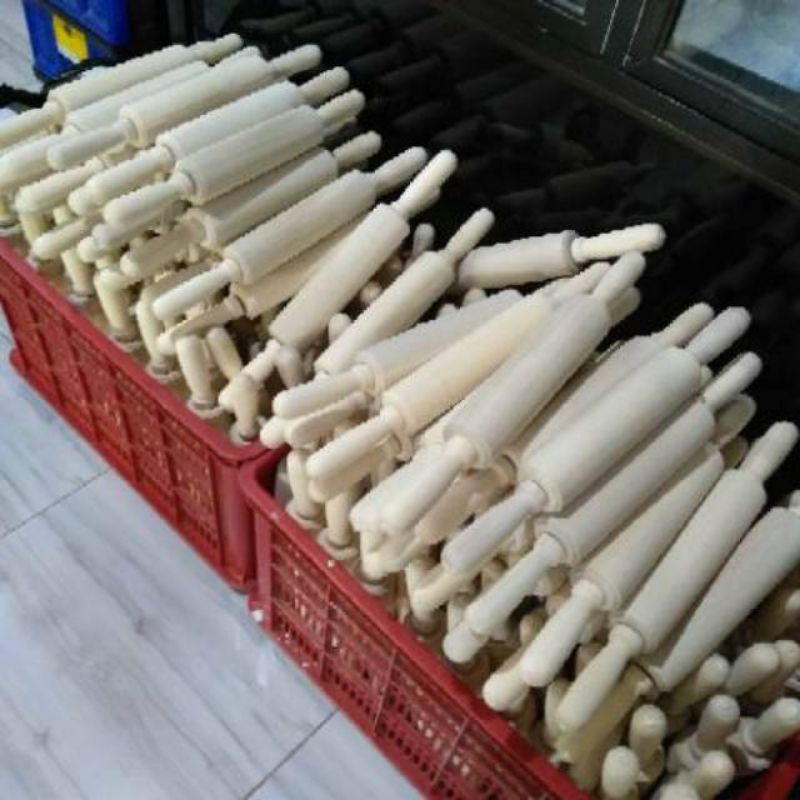 Rolling pin kayu MUTER &amp; BIASA / Roller Penggiling / Penggilas Adonan kue bahan kayu / Rolling Pin Kayu Waru