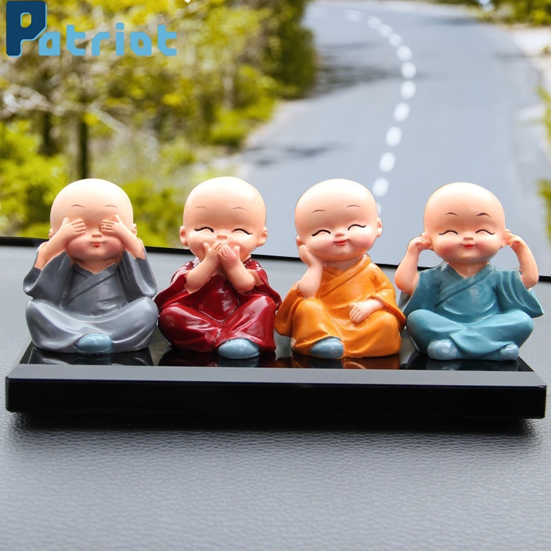 [ Car decoration four not small monk Ornament][ personality creative resin spring cartoon Decorations  ]