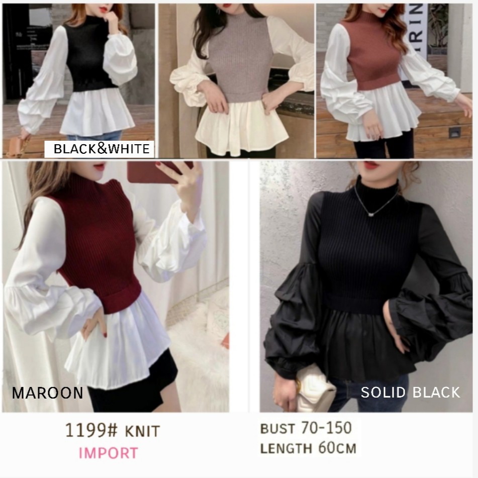 NGJ 1199 3M KNIT BLOUSE FASHION IMPORT PREMIUM THREE M TM