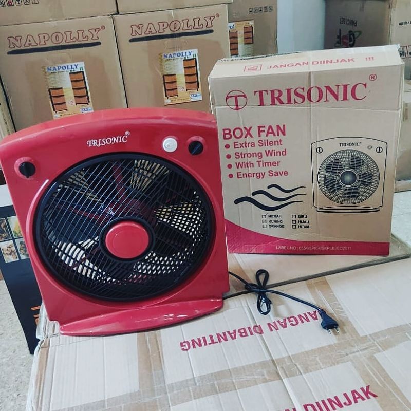 Rizkyonline88 kipas angin kotak Box fan 12 inch trisonik 1208