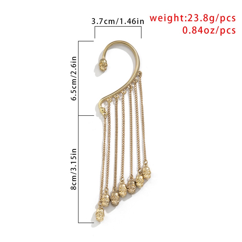 Fancyqube Anting Kait Rumbai Panjang Desain One Piece Hias Kristal Alami Warna Emas Untuk Wanita