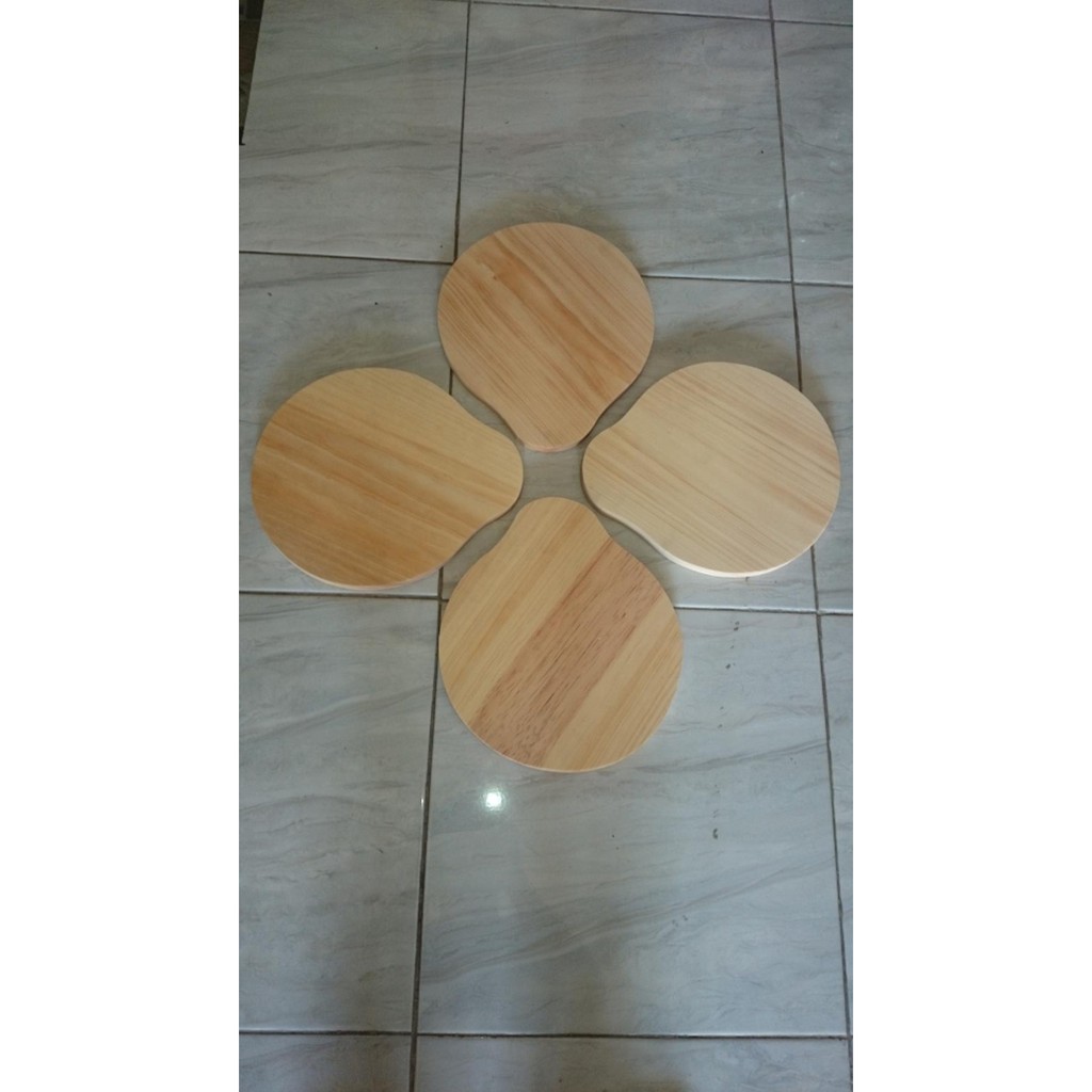 Talenan Kayu Telinga Pinus Diameter 25 cm / Wooden Cutting Board / Talenan Pizza Telinga