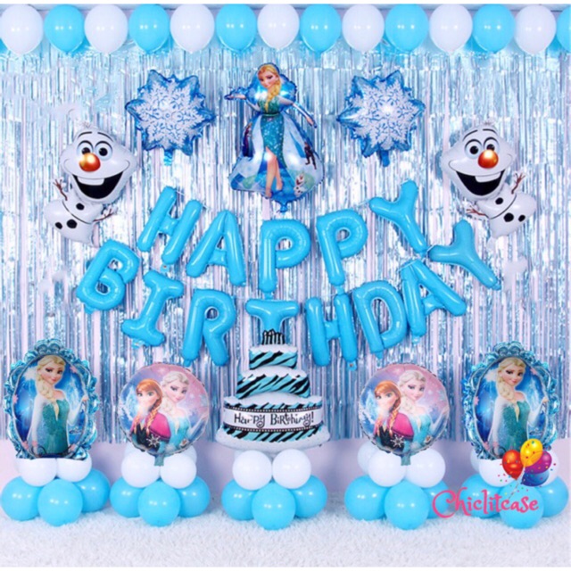 Set paket balon frozen olaf elsa  anna ulang  tahun  pesta 