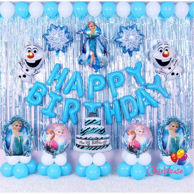 Set paket balon frozen olaf elsa anna ulang tahun pesta Set paket balon frozen olaf elsa anna ulang tahun pesta