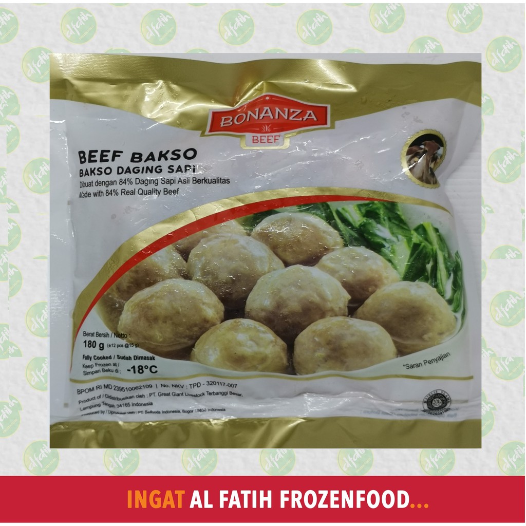 Jual Bonanza Gold Bakso Sapi 180 Gr 12 Butir Shopee Indonesia