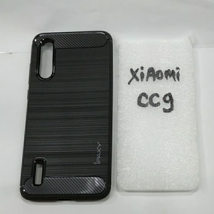 XIAOMI Mi CC9 softcase ipaky silikon karet hitam mantap murah