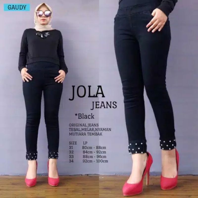 Legging jeans mutiara || Jeans legging mutiara lipat bawah (JLA) 4.9