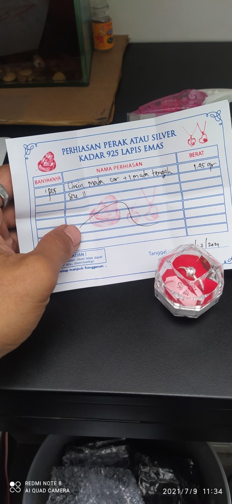 Kotak Satu Cincin / Box Cincin Model Mika Hanya Untuk 1 Cincin