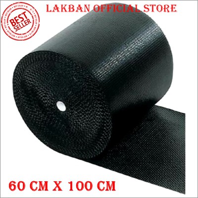 Bubble Wrap Meteran 60 x 100 cm - Plastik Gelembung BLACK - HITAM Termurah