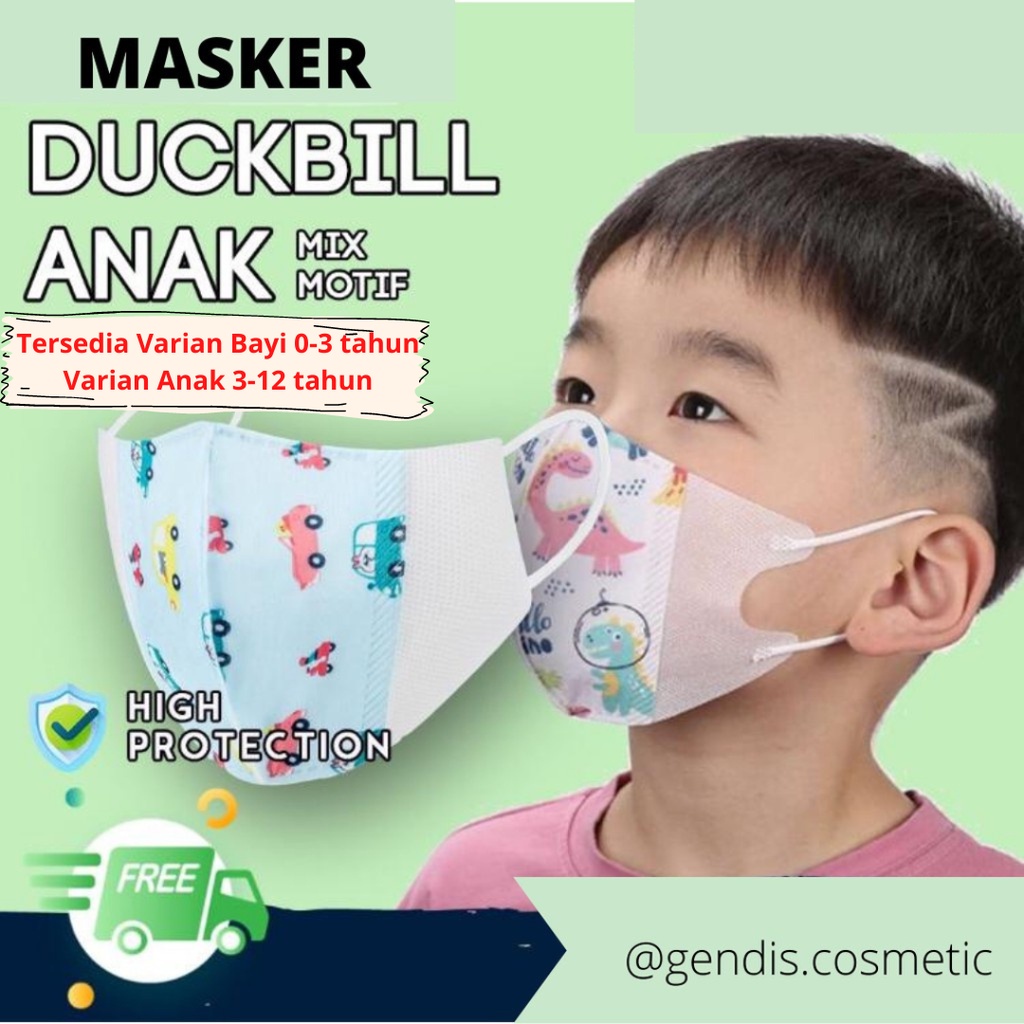 Masker Duckbill Anak | Masker Anak Duckbill 3ply | Masker Duckbill Bayi Motif Lucu | Duckbill Anak Motif | Masker Anak BTS
